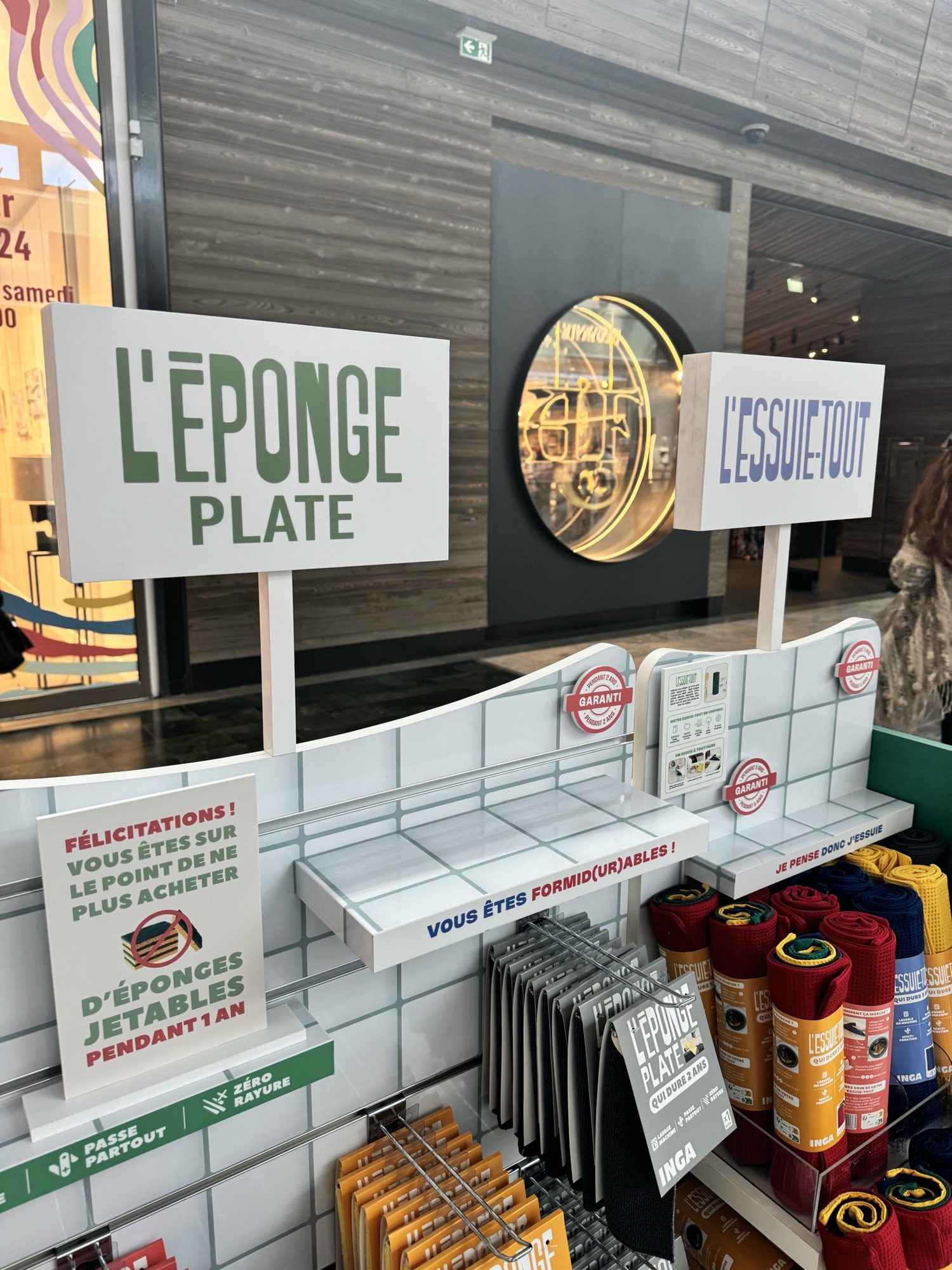 Inga, pop-up store en centre commercial