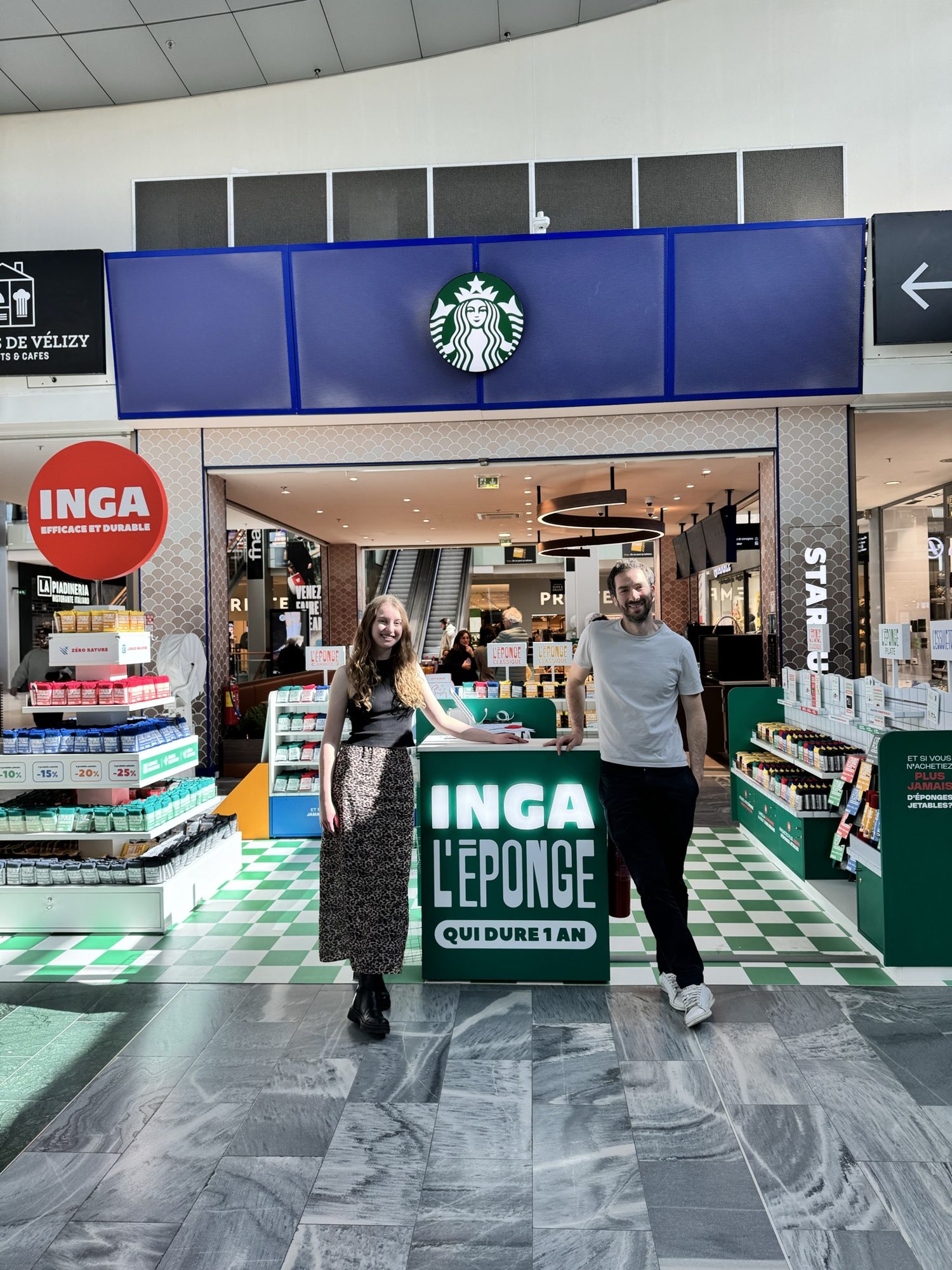 Inga, pop-up store en centre commercial