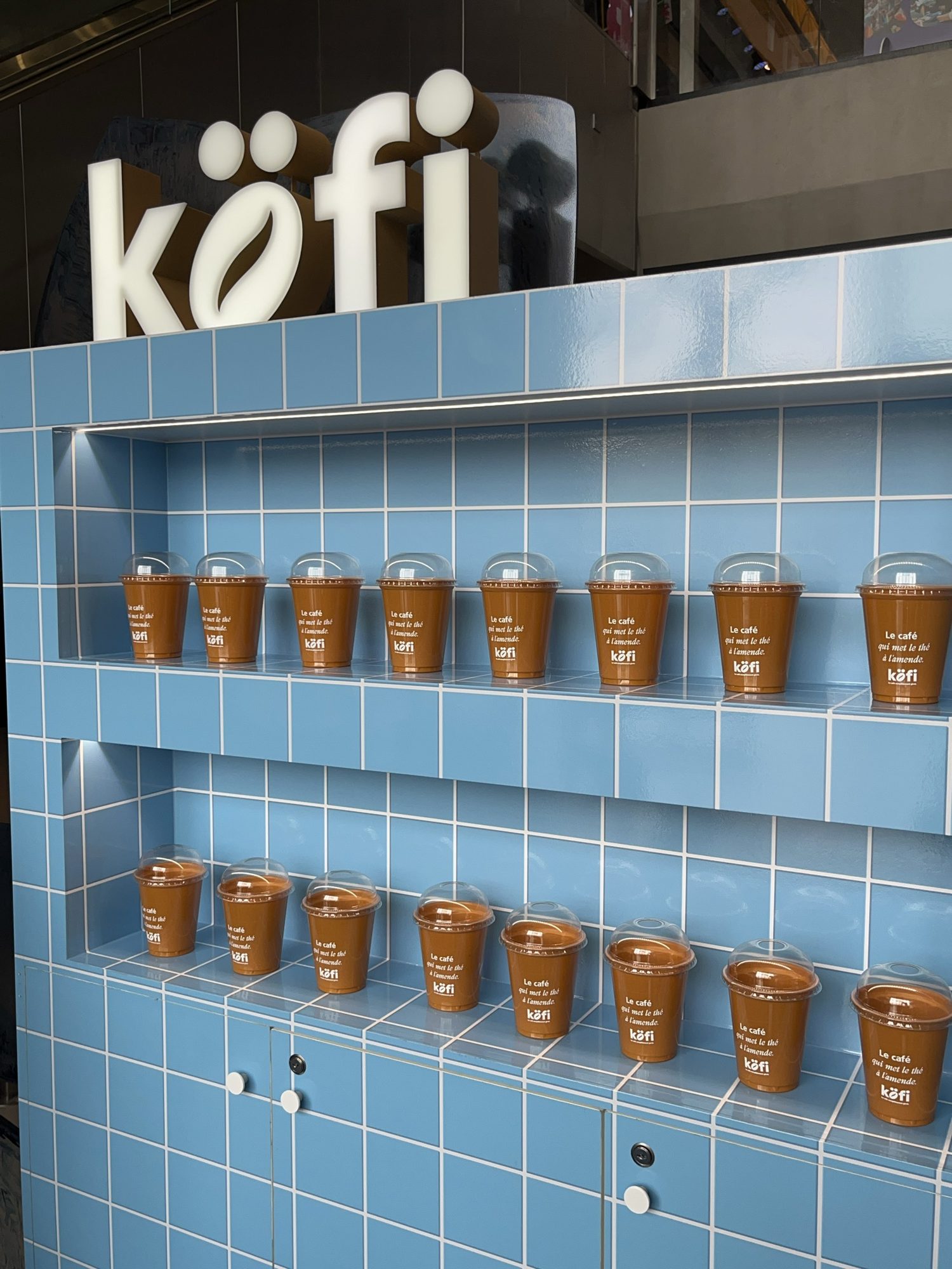 Kiosque café Kofi en centre commercial, projet Share Client
