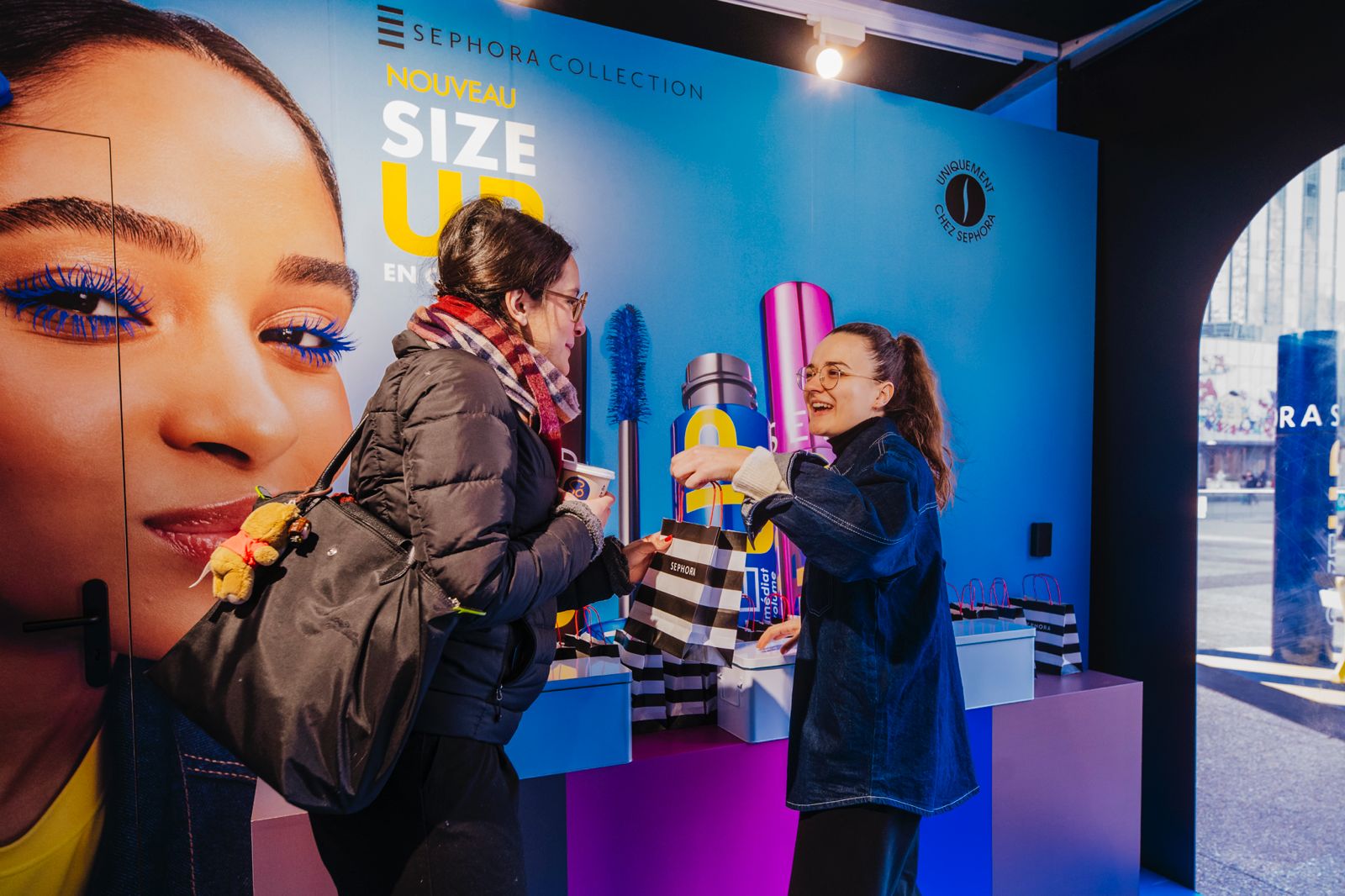 Sephora Collection Size Up pop-up store, welcoming visitors